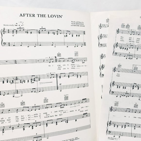 After the Lovin' Sheet Music Engelbert Humperdinck 1976 Alan Bernstein - Picture 4 of 5